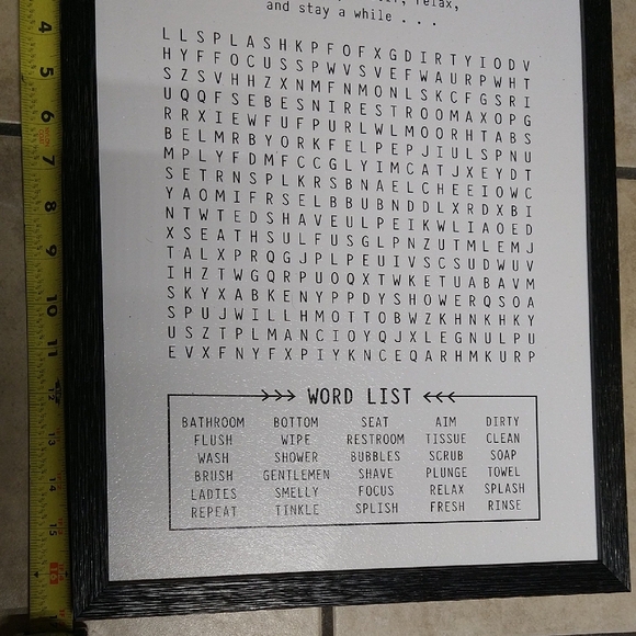 Welcome to the Restroom Word Search Wall Art - Picture 2 of 7